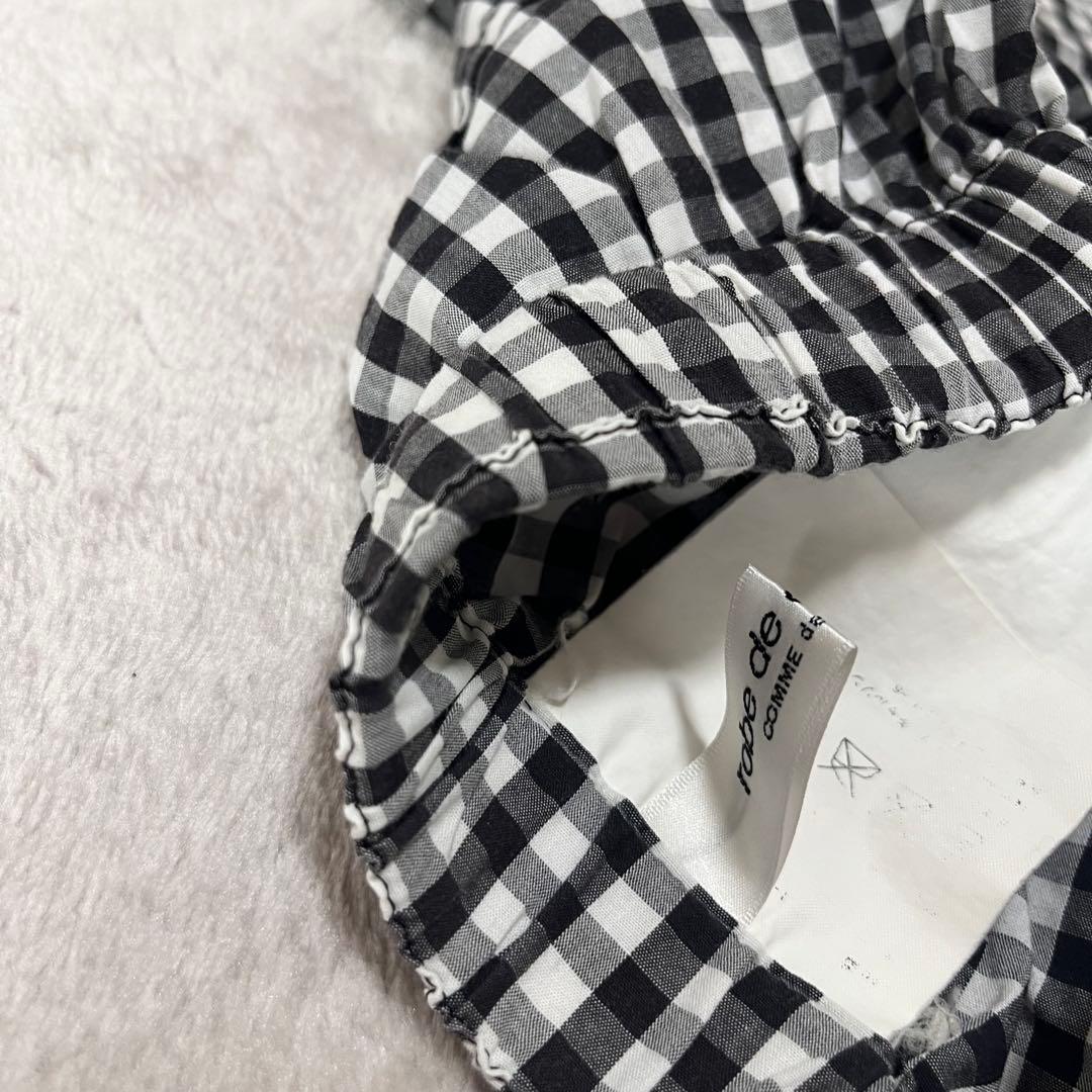 美品 コムデギャルソン 変形 ワイドパンツ ガウチョパンツ ギンガム