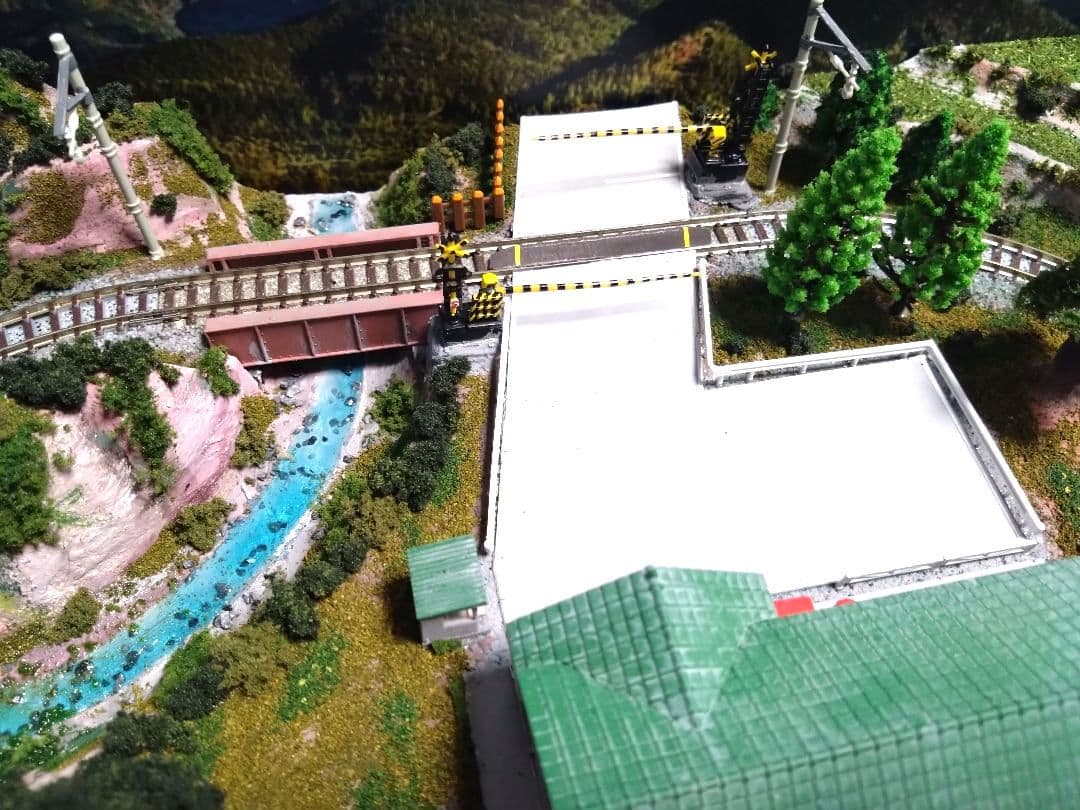 Nゲージ鉄道模型 ジオラマ 透明ケース付き　A3サイズ