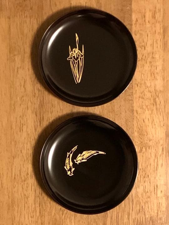 銘々皿2枚・漆器・新品（輪島塗・藤八屋）・工芸品㉕