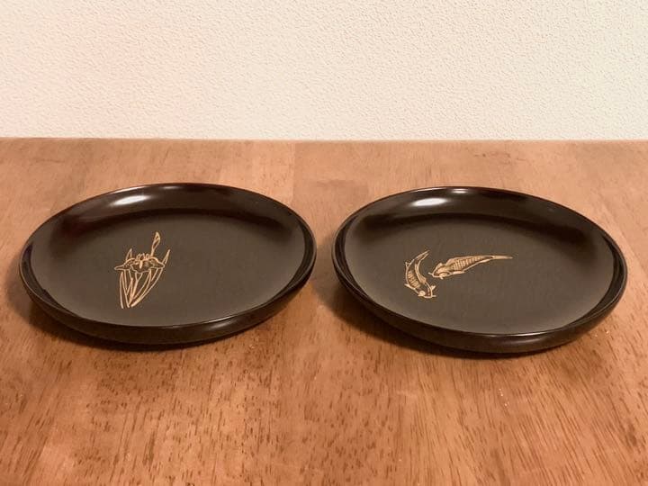 銘々皿2枚・漆器・新品（輪島塗・藤八屋）・工芸品㉕