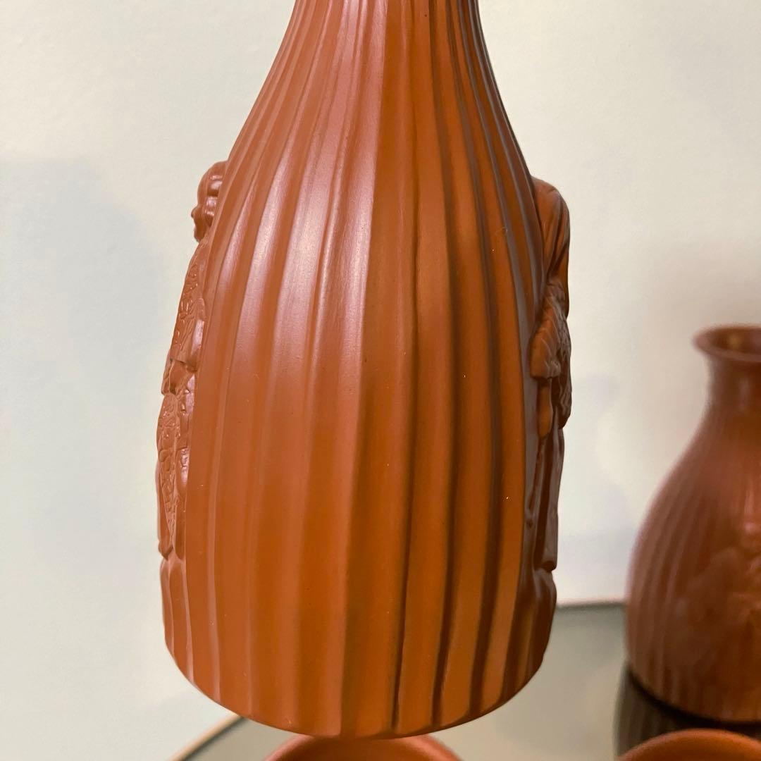 常滑焼 朱泥 酒器揃 『般若』『おかめ』