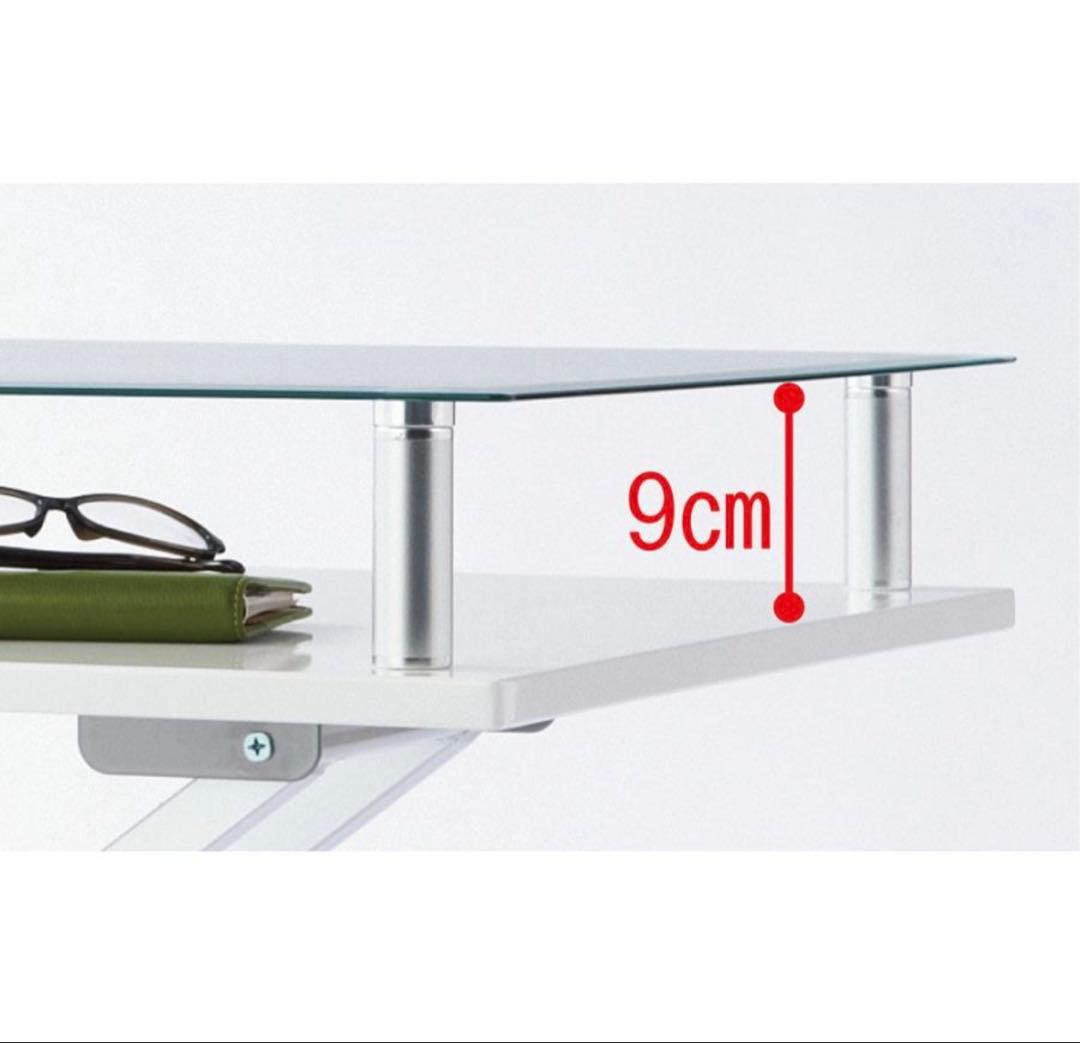 【処分の関係で今週まで値段です】昇降テーブル(強化ガラス)