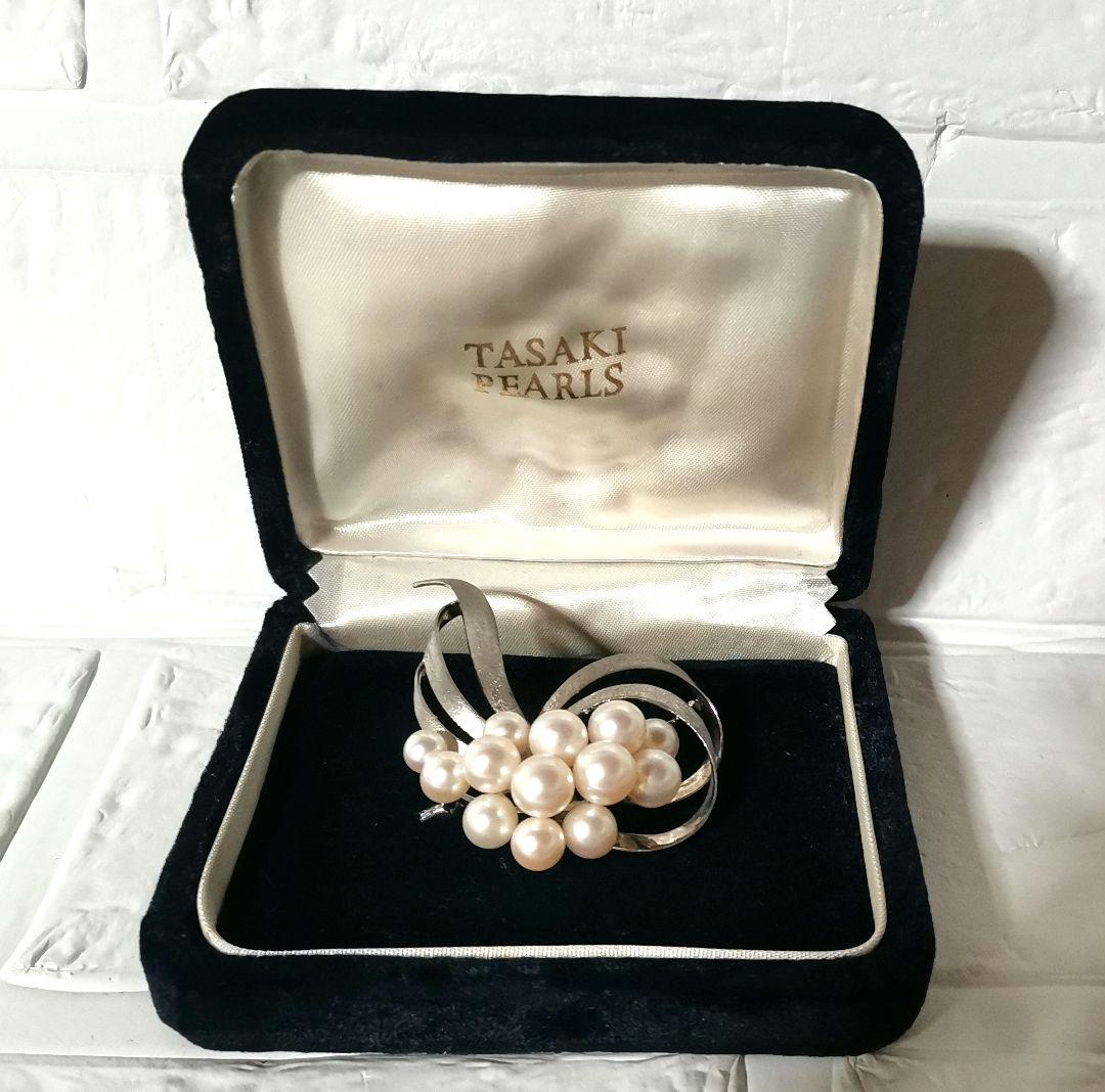 豪華！田崎真珠　TASAKI タサキ アコヤパール　ブローチ　コサージュ 極美品✨田崎真珠 TASAKI タサキ アコヤ真珠 パール ブローチ コサージュ
