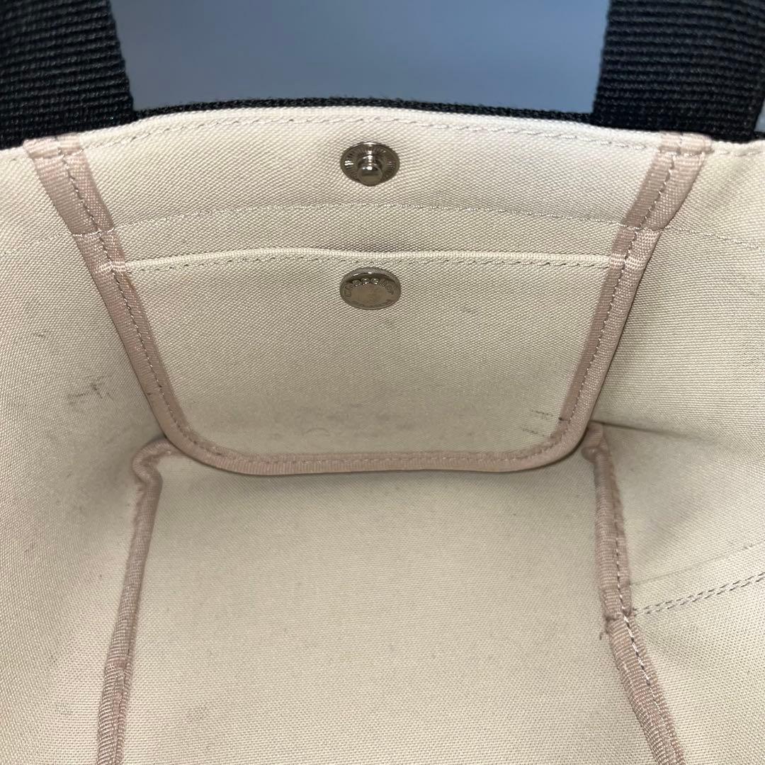 エルベシャプリエ　ハンドバッグ　701GP　コーテッドキャンバス　コットン　黒