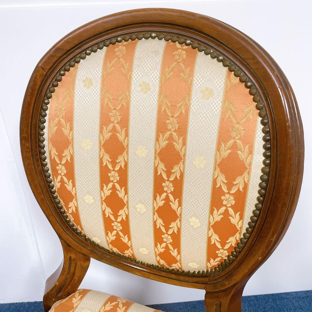 フランスアンティーク①】ルイ16世様式 華麗ストライプ織物張