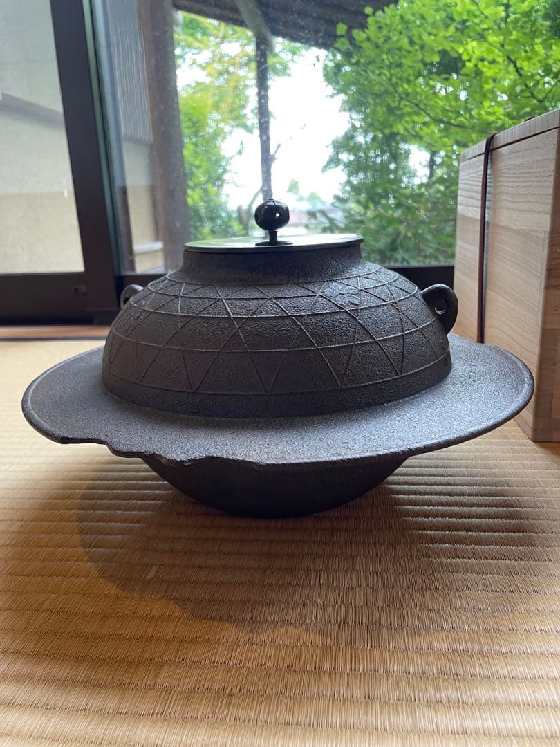 茶道具・炉釜・透木釜】 桜川透木釜 政光作 : ふげつ工房