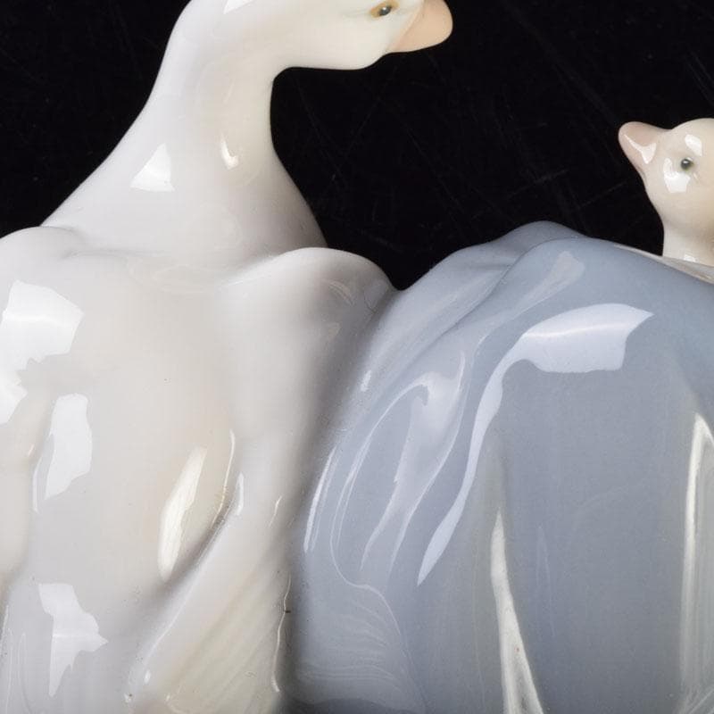 リヤドロ LLADRO アヒルの親子 置物 箱付 C 8710 リヤドロLLADRO 置物