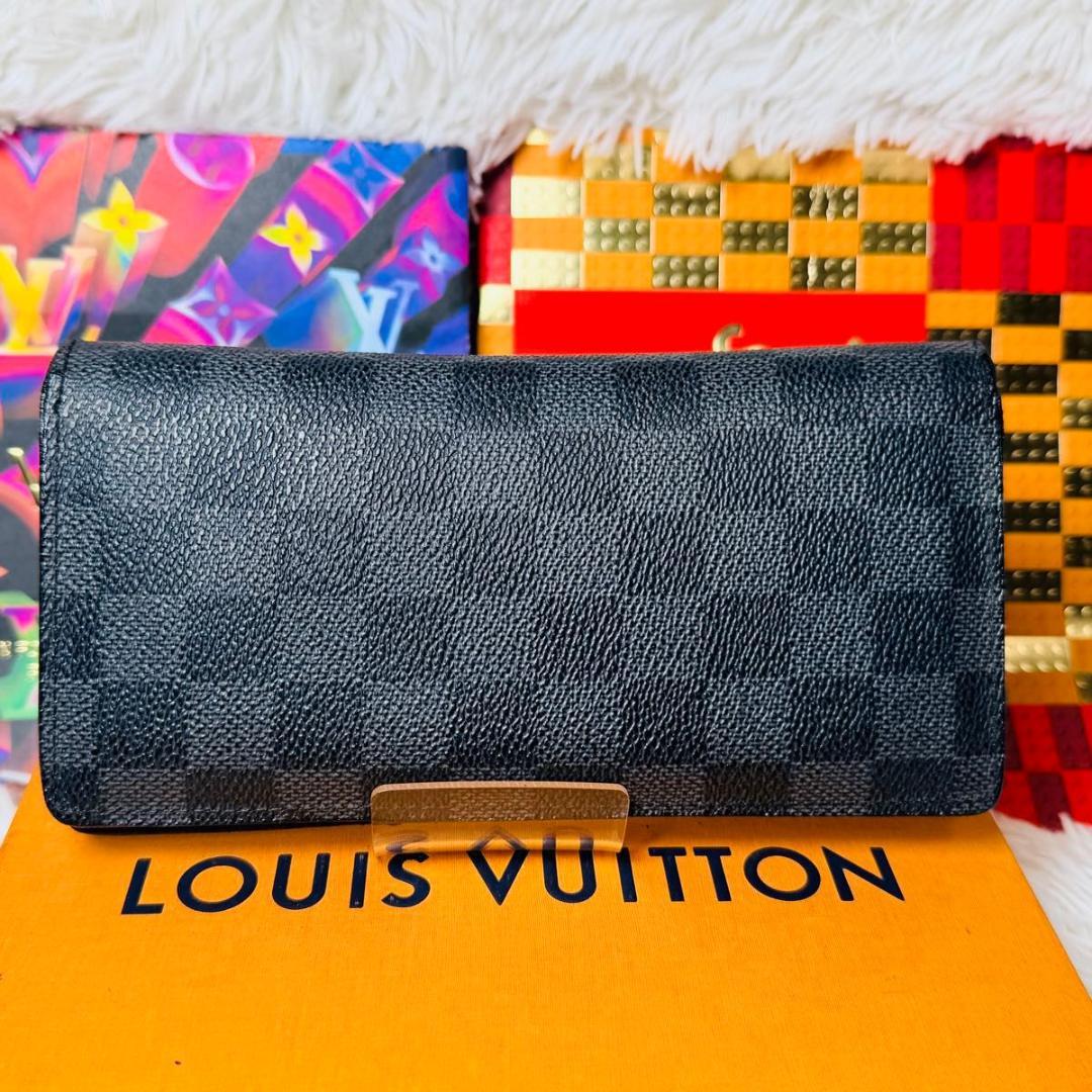 【セール！】ルイヴィトン ダミエ グラフィット ポルトフォイユ ブラザ 長財布