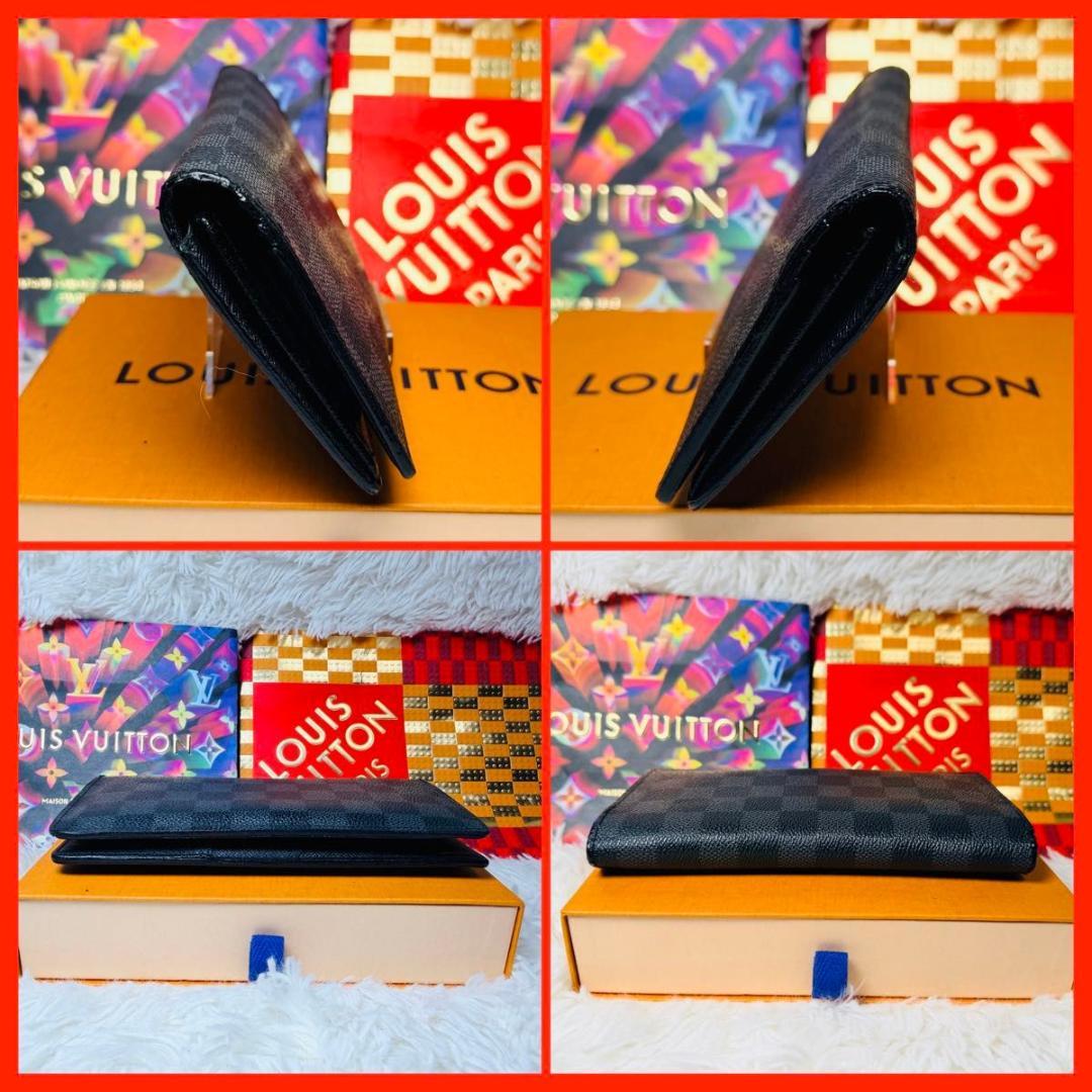 【セール！】ルイヴィトン ダミエ グラフィット ポルトフォイユ ブラザ 長財布