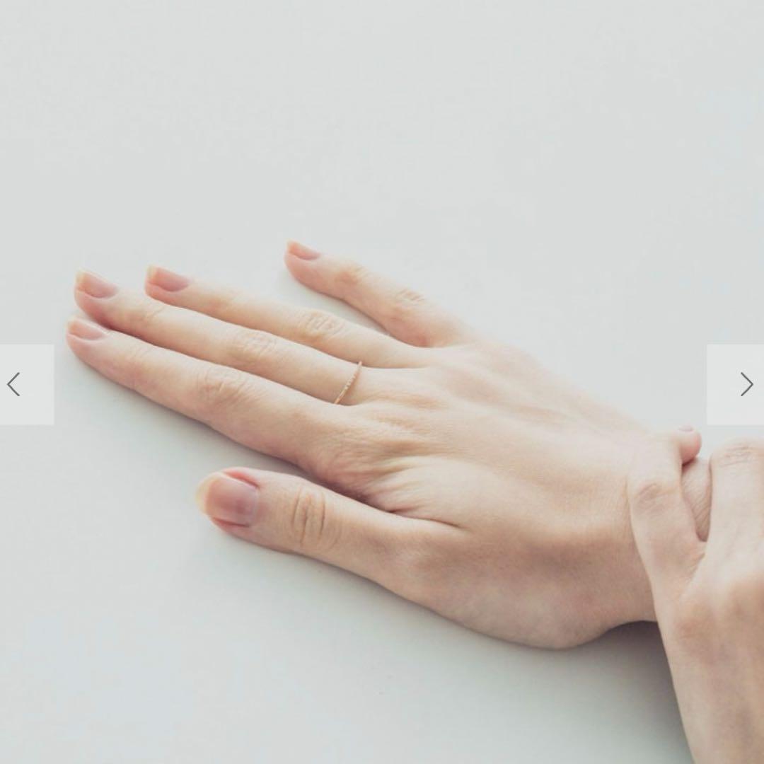 ete K18YG スキニー ダイヤモンド リング 13号