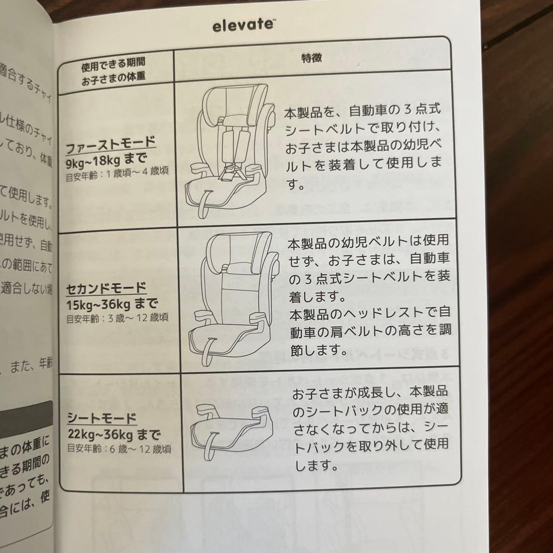 ジョイー　ブースターチャイルドシート　エレベート