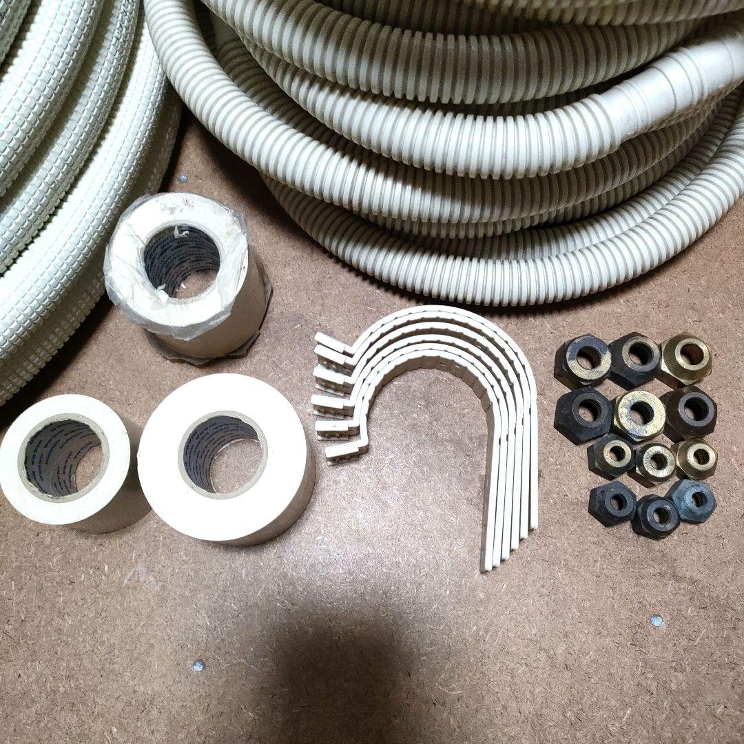 エアコン配管 ペアコイル 2分3分 10m ドレンホース 15m