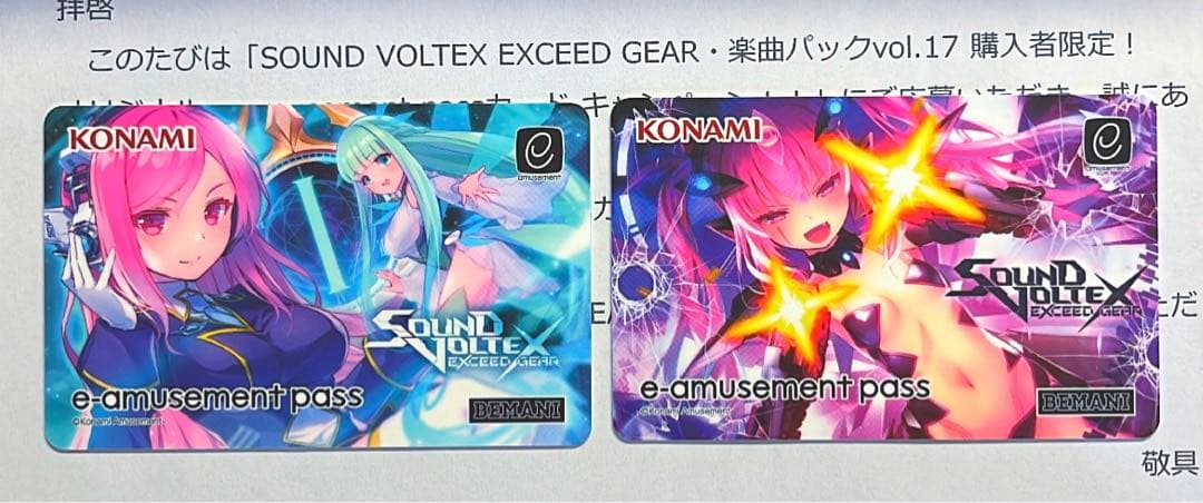 SDVX e-amusement pass epass SOUND VOLTEX e-amusement pass レイシス