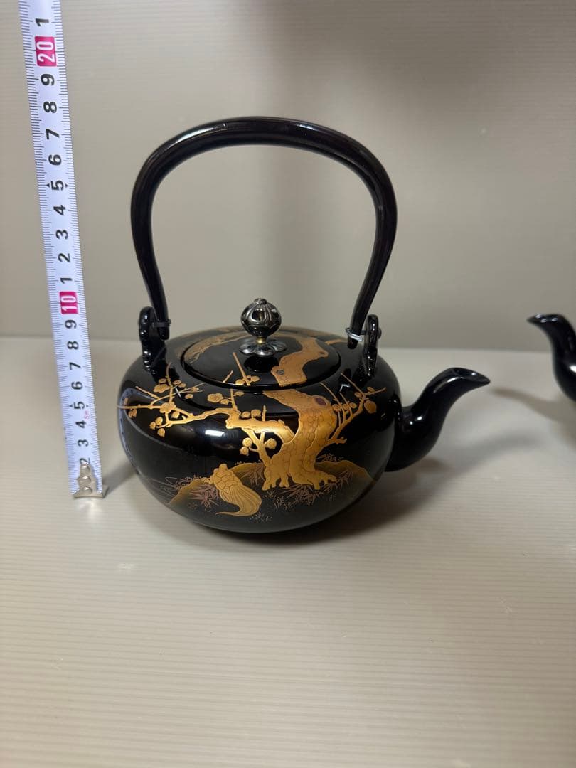 2230 輪島塗松鶴金蒔絵銚子2客