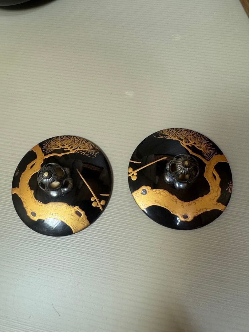 2230 輪島塗松鶴金蒔絵銚子2客