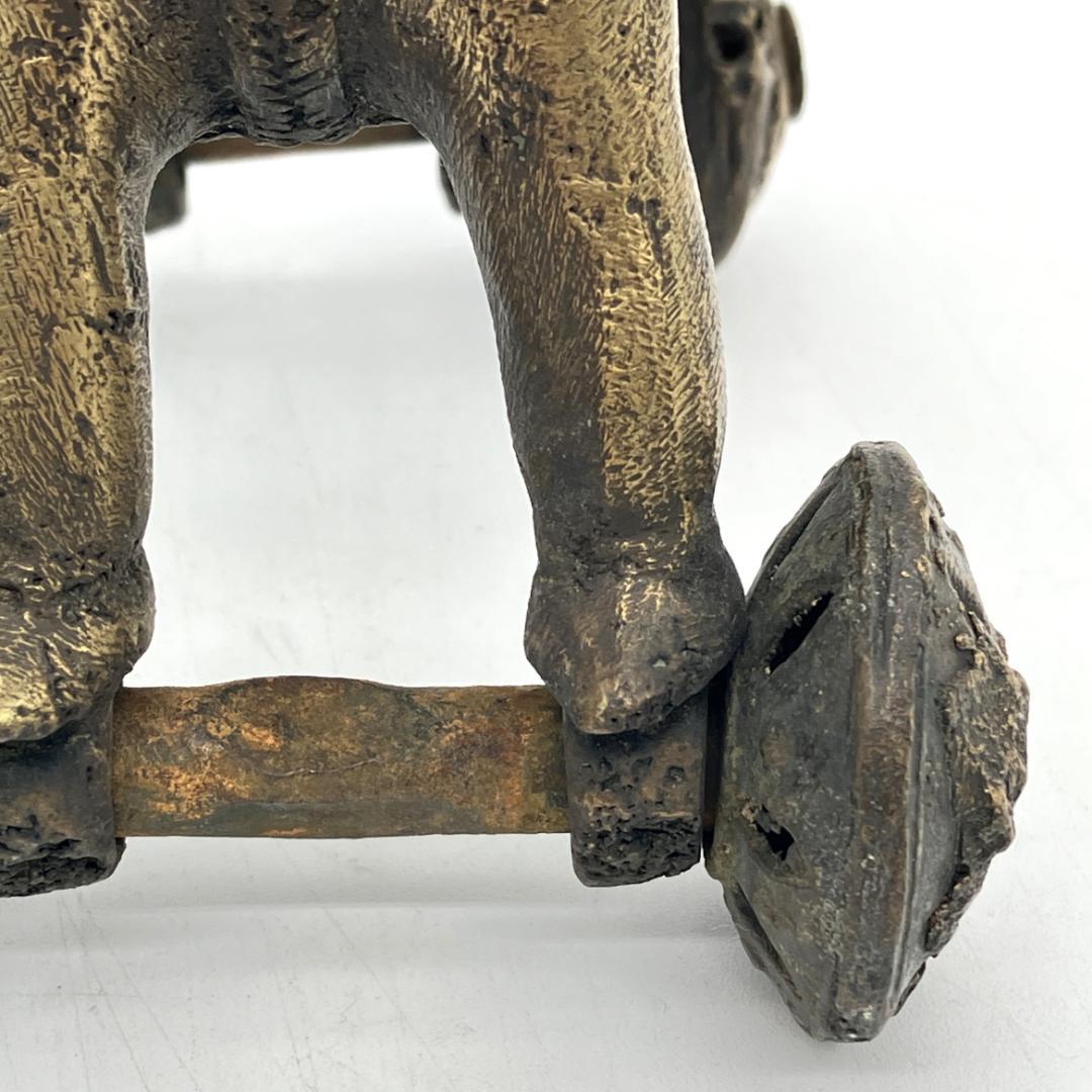 インド 寺院玩具 ヴィンテージ 馬 ウマ 動物 置物 真鍮 アンティーク