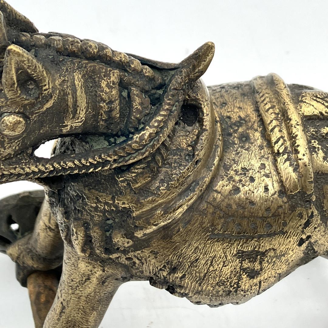 インド 寺院玩具 ヴィンテージ 馬 ウマ 動物 置物 真鍮 アンティーク