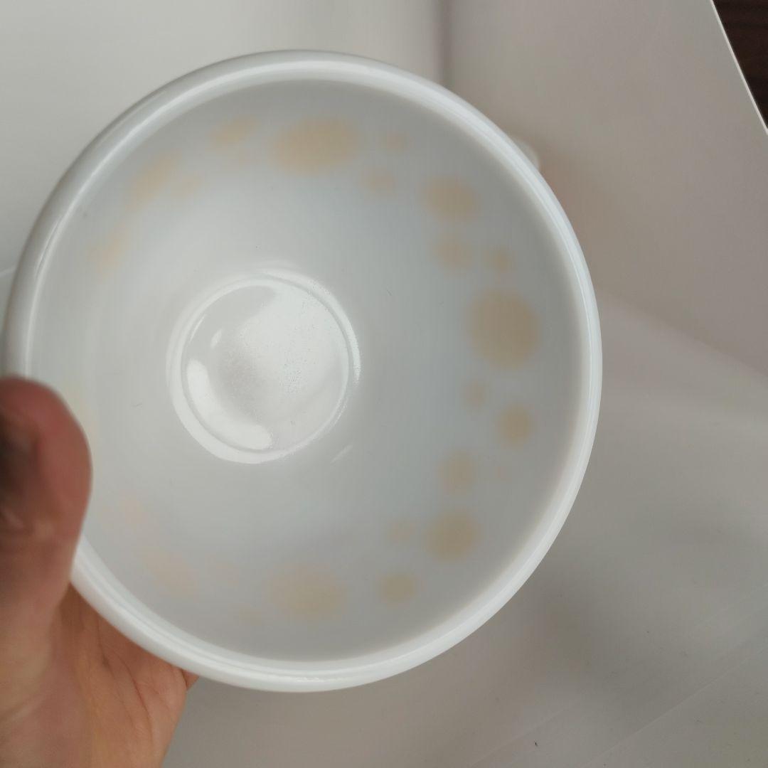 美品 Hazel Atlas ヘーゼルアトラス ポルカドット 水玉 ボウル 4個