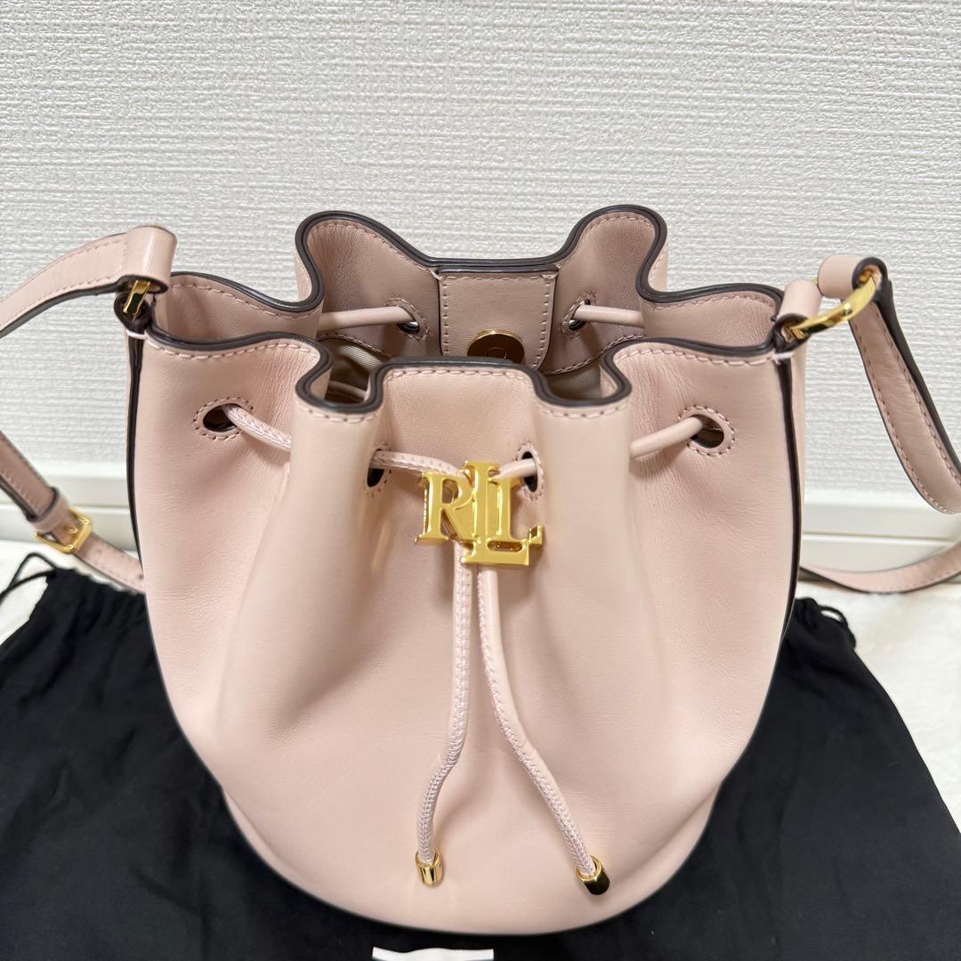 ローレンラルフローレン アンディ 巾着 ドローストリングショルダーバッグ未使用級