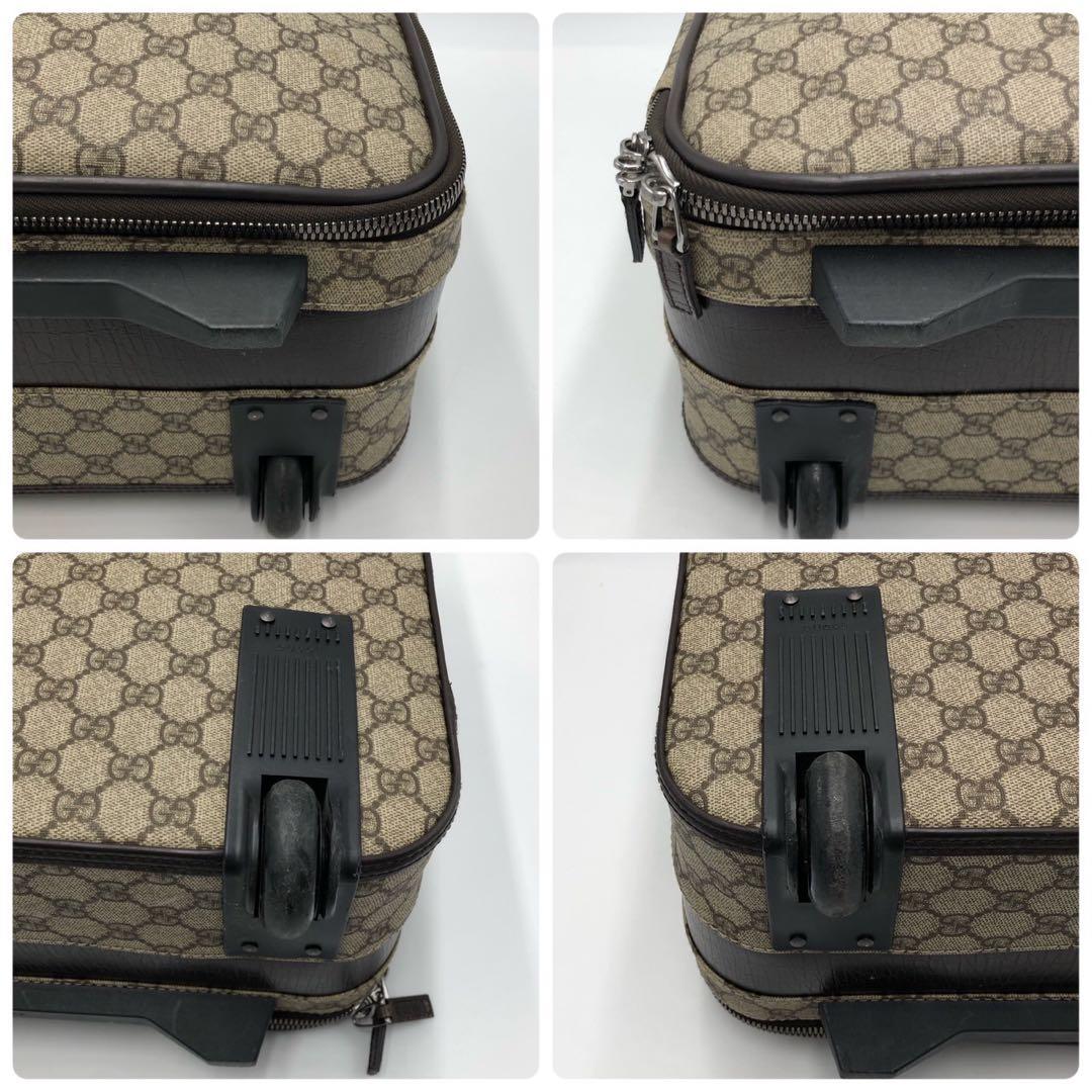 極希少】 GUCCI キャリーバッグ GGスプリーム PVC レザー 旅行