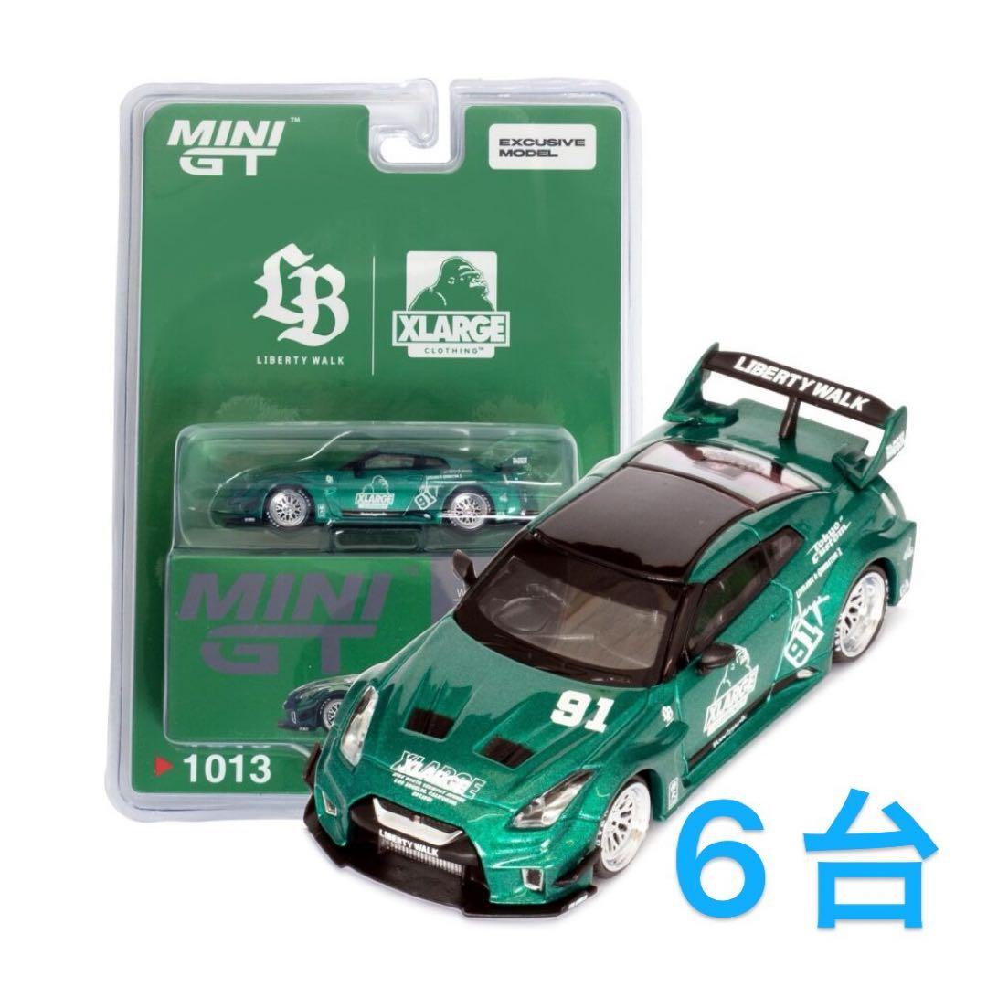 6台セット LBWK MINIGT × XLARGE NISSAN 35GT 緑 おもちゃ