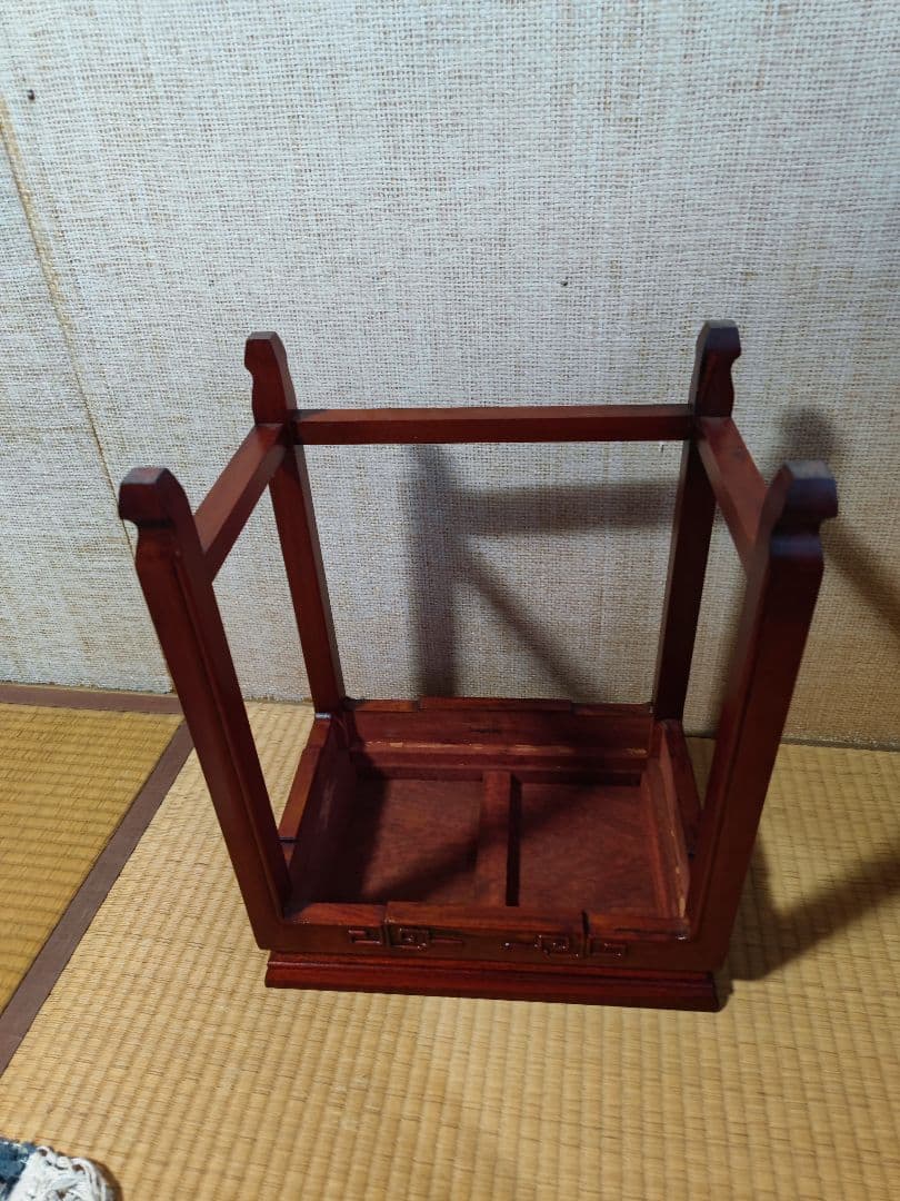 ヴィンテージ 中国 ネストテーブル 唐木 中国ヴィンテージ 2連ネスト