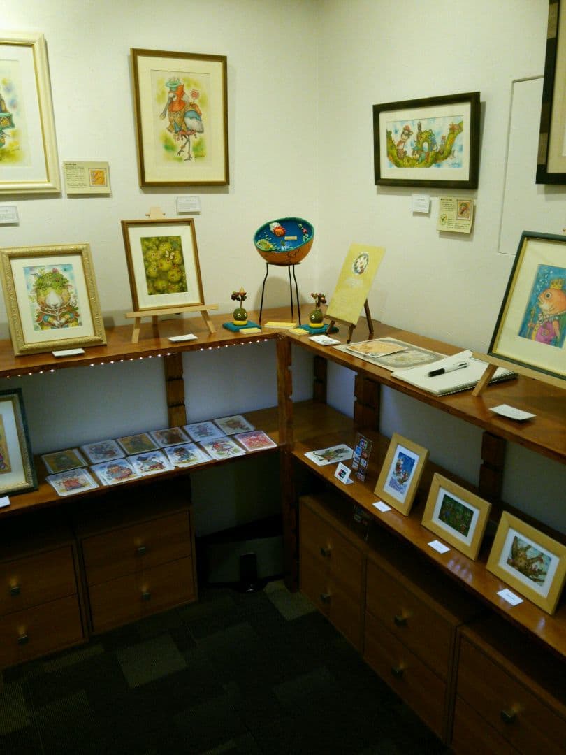 【原画】『永き眠りからの目覚め』（ウォンバット　絵画　苔　植物　森）