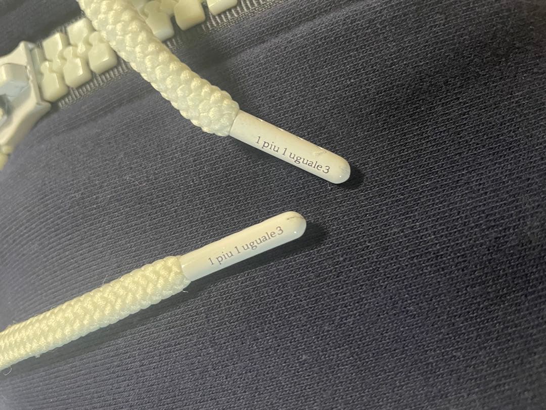 1PIU1UGUALE3 RELAX ウノピュ　ジップアップパーカー　ネイビー