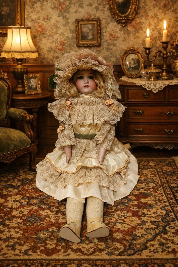 アンティーク ビスクドール Floradora フロラドラ レザーボディ - メルカリ