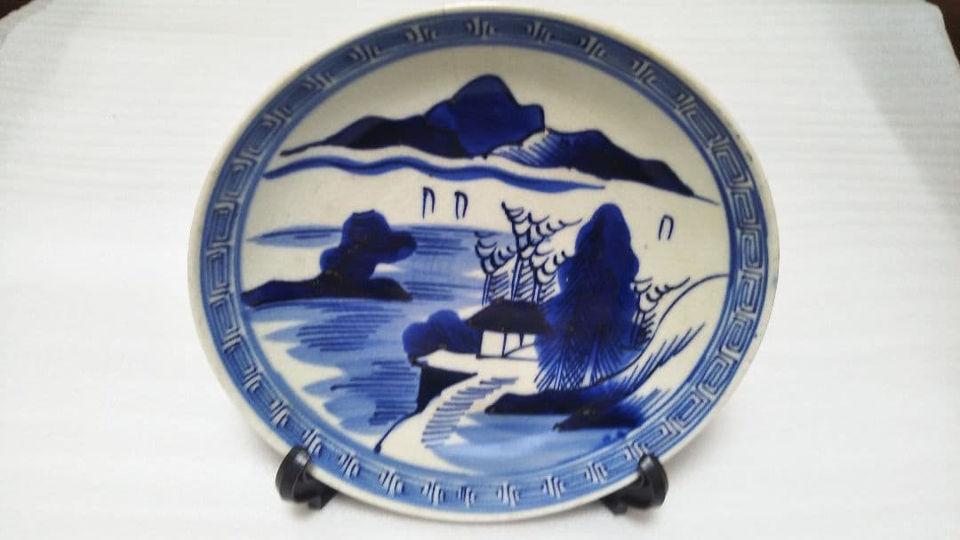 古伊万里２２ｃｍ初期物 古美術骨董品 初期伊万里 幅約22cm 楽天市場】骨董○古伊万里染付山水