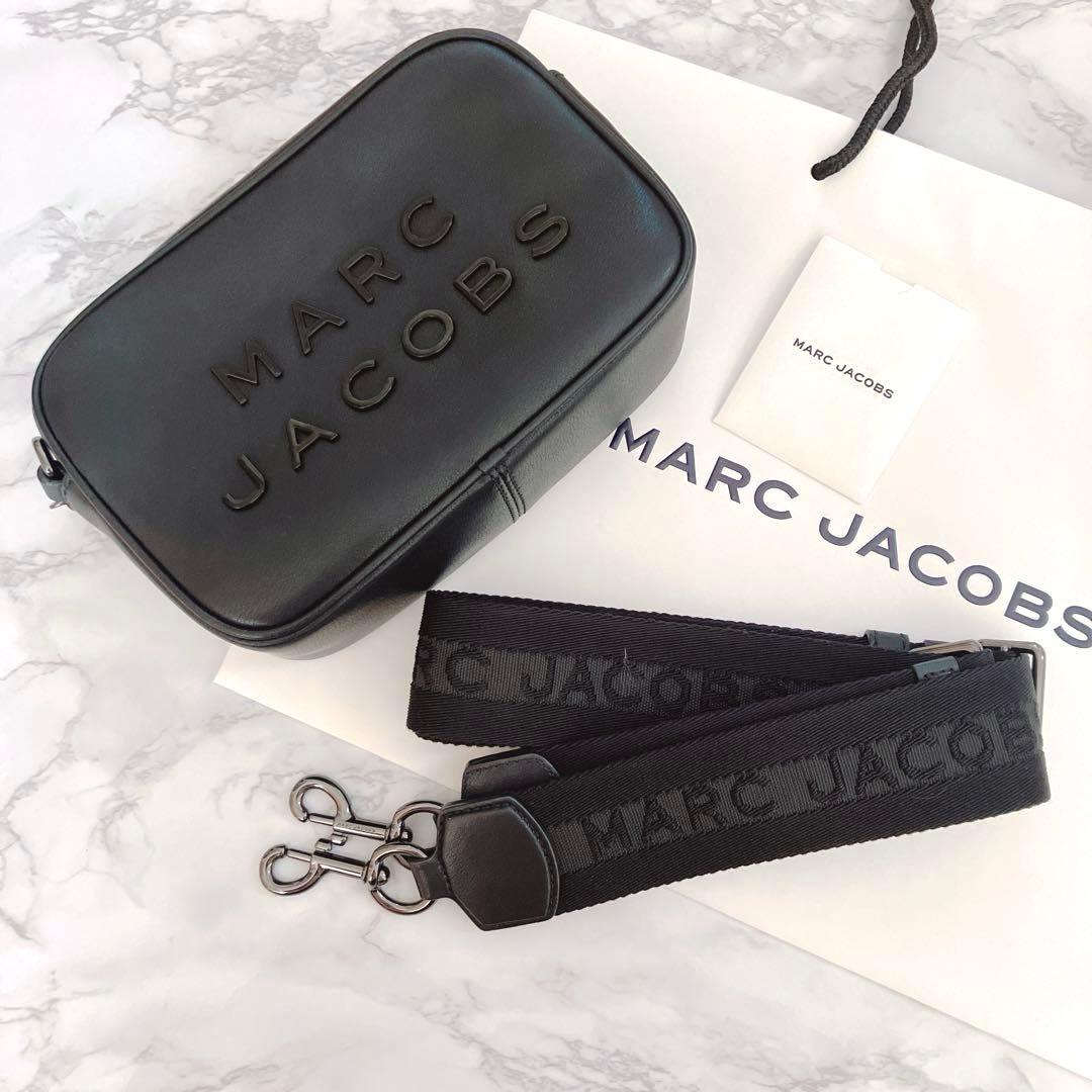 美品★正規品★MARC JACOBS ブラック レザー　牛底革 ショルダーバッグ