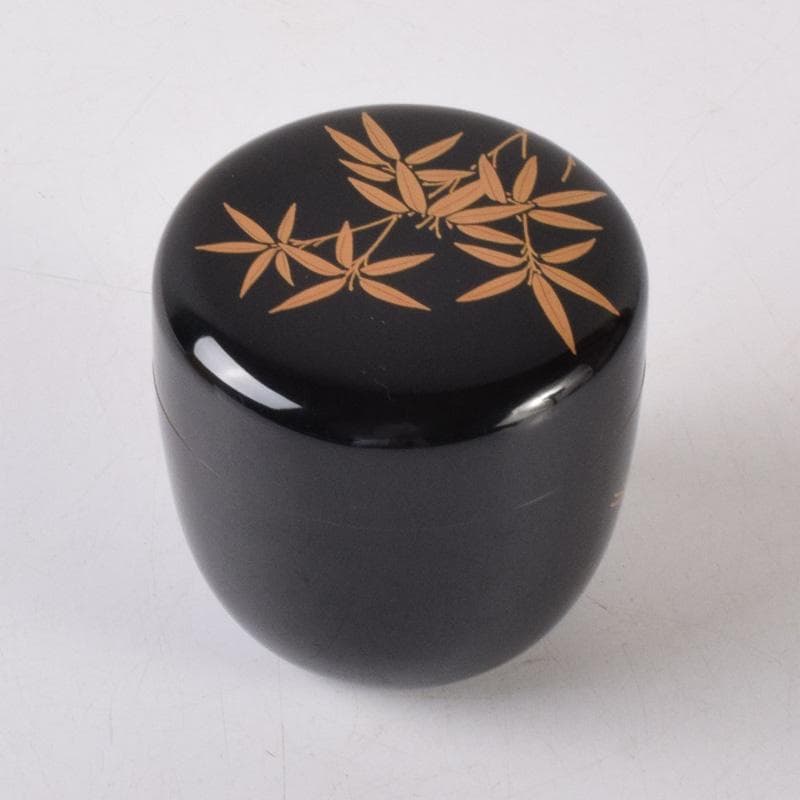 茶道具　加賀蒔絵師　中村湖舟作　松竹梅蒔絵　中棗　共箱　V　7214