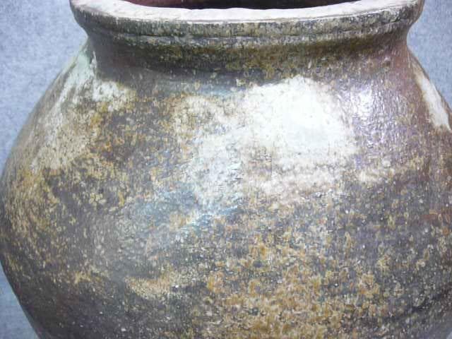 越前焼 自然釉 壷 刻印有り [B31502] 美術品・アンティーク・コレクション