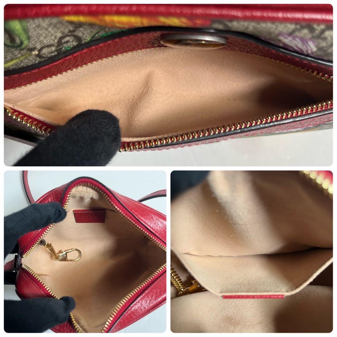 【極上美品・使用感少ない✨】グッチ オフィディア フローラ レッド クロスボディ