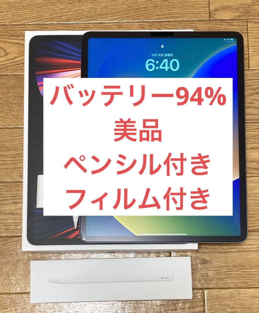 iPad Pro 12.9インチ 第5世代 Apple Pencil等まとめ売り iPad Pro 12.9 第5世代 512GB スペースグレイ MHNK3J／A Wi-Fi