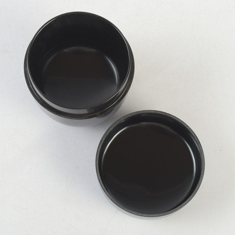 茶道具 中島楽堂作 亀甲花草蒔絵 中棗 共箱 V 9707