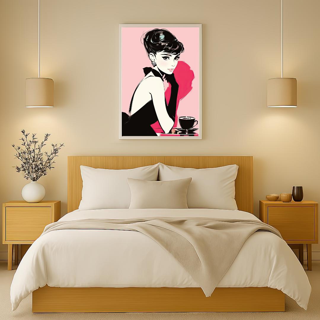 オードリー・ヘップバーン A4 ポスターアート 作品番号#Hepburn_D25