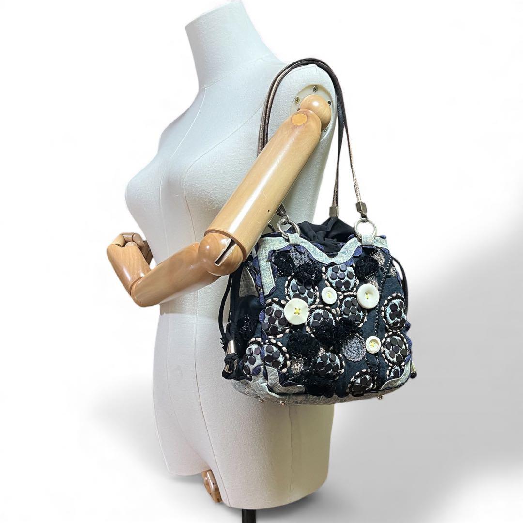 極美品　JAMIN PUECH ハンドバッグ　ビーズ　ビーズ　y2k 416