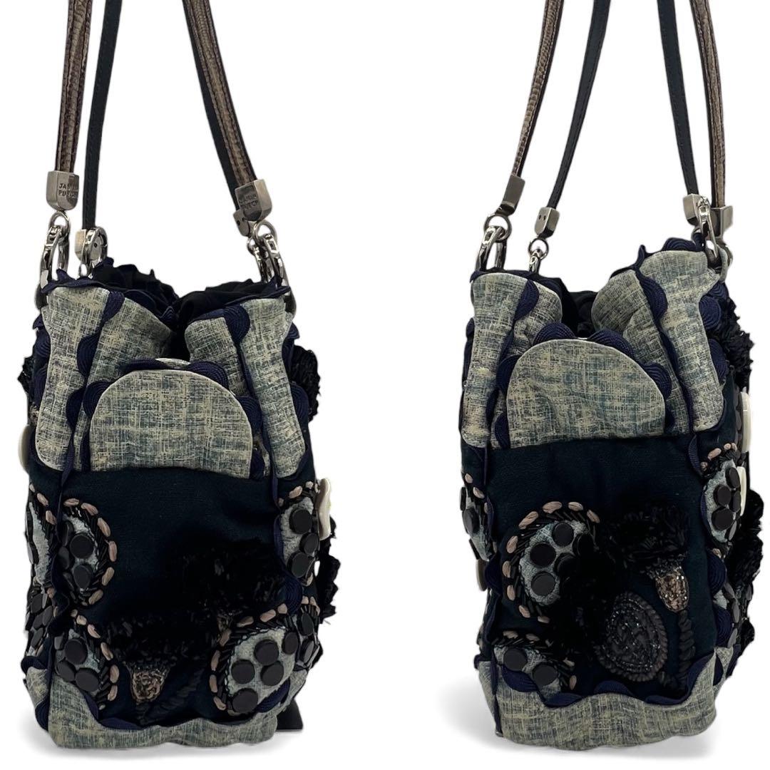 極美品　JAMIN PUECH ハンドバッグ　ビーズ　ビーズ　y2k 416