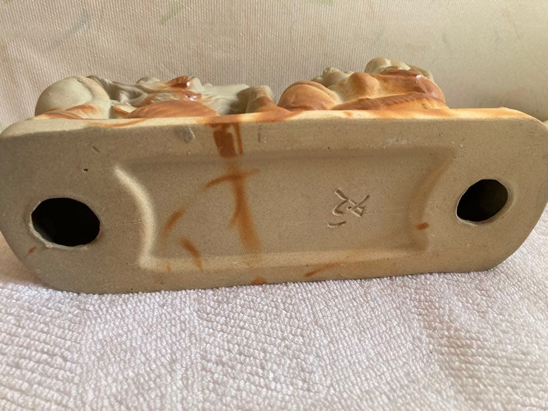 備前焼　龍と大黒天