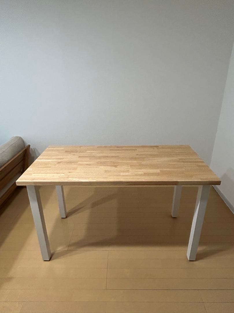 【KANADEMONO】デスク／テーブル|ラバーウッドナチュラル天板120×60