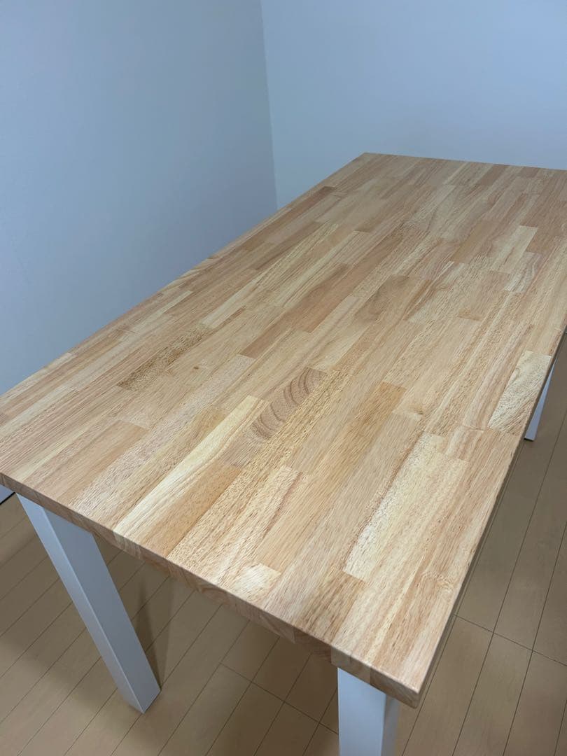 【KANADEMONO】デスク／テーブル|ラバーウッドナチュラル天板120×60