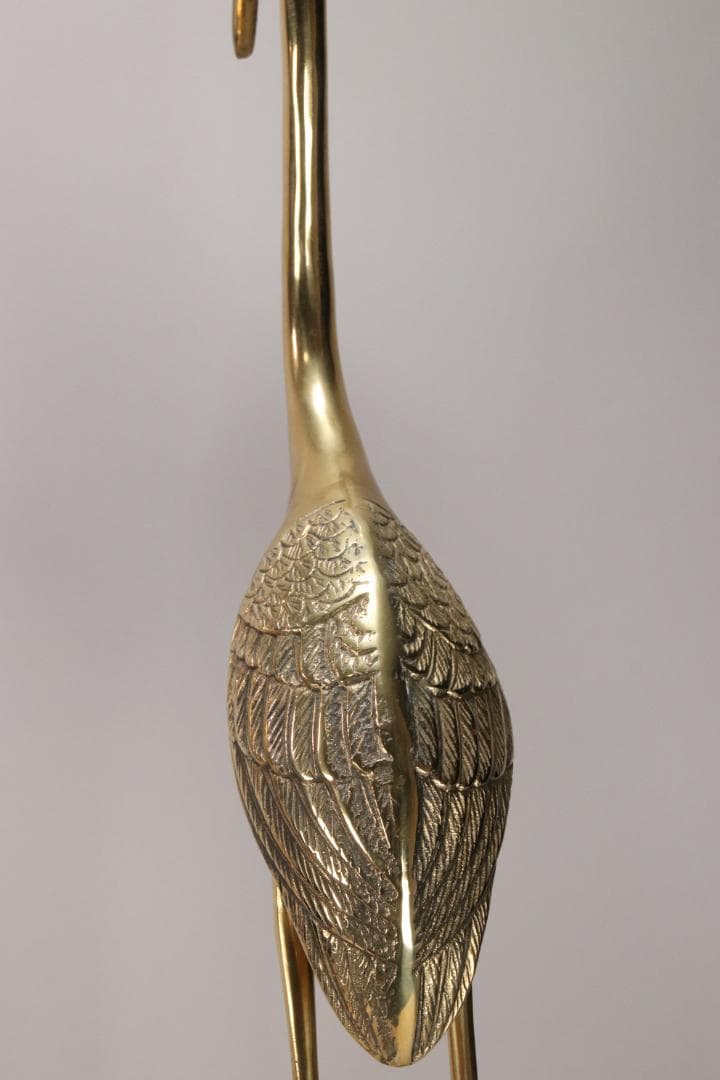 EE004 仏具　真鍮製　鶴型　置物　一対　神社仏閣