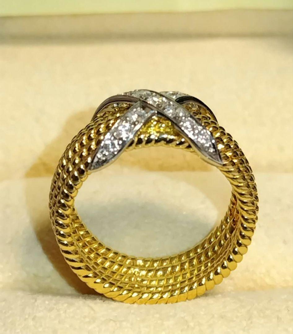 K18&PT 900ダイヤモンドリング