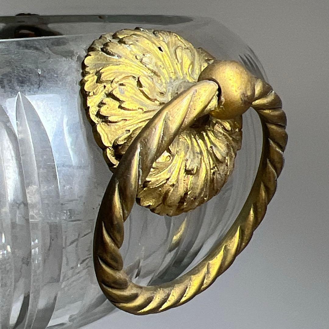 明治時代 ギヤマン切子 大花瓶 高さ48㎝ トヒチサ 東な8-0106④