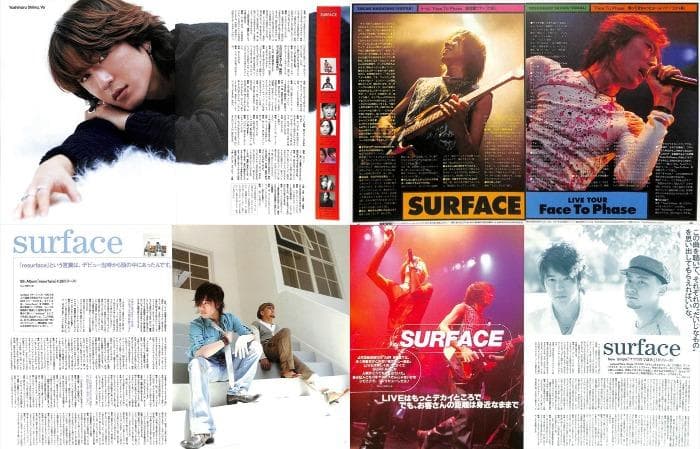 SURFACE サーフィス 椎名慶治 雑誌 切り抜き 173P ★貴重デビュー