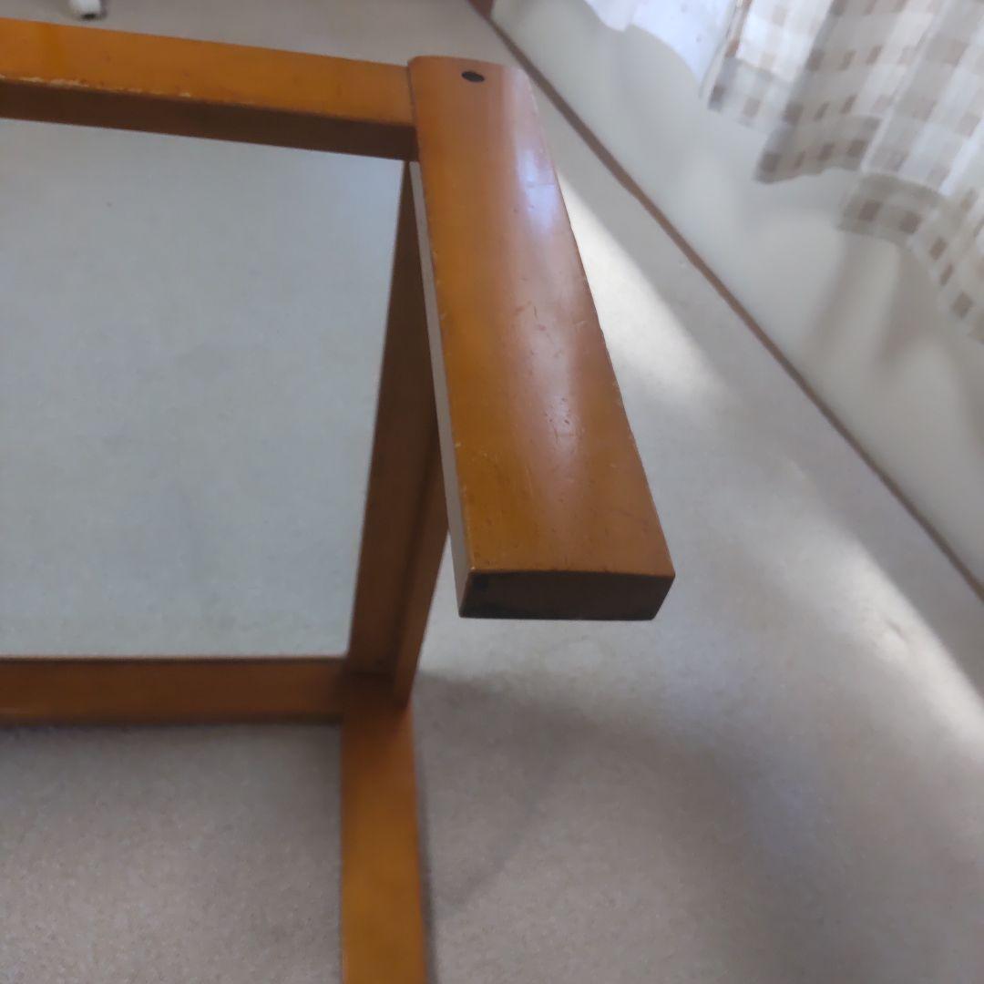 アンティーク テーブル ガラス天板 (カリモク？) 美術品・アンティーク