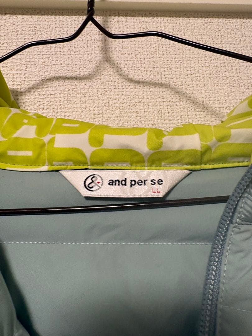 and per se ダウンジャケット LL 水色