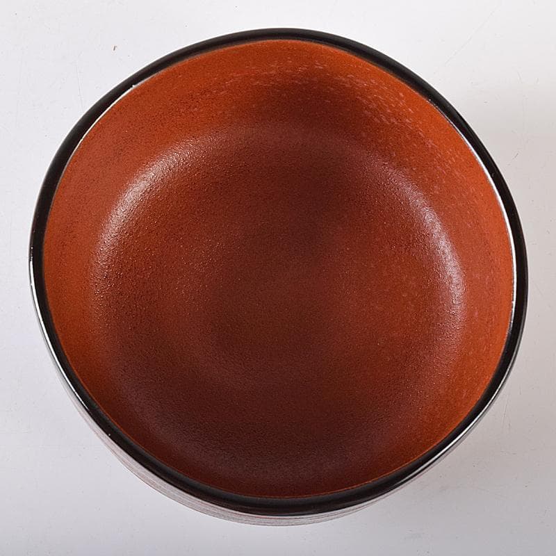 輪島塗　塗師　川岸充雅作　輪島本乾漆造り　御茶椀　共布共箱　U　R8375