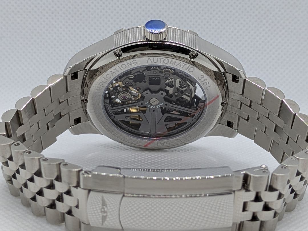 【新品未使用品】PINDU WATCH 自動巻き 機械式腕時計 スケルトン腕時計